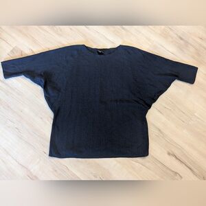 The Limited Black Short-Sleeve Knit Top